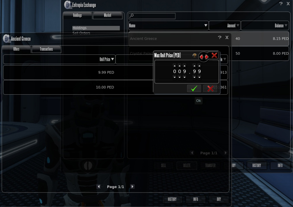 Inventory window Inventory window